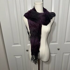 Chic Purple and Black Women's Scarf